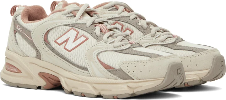 New Balance Gray & Pink 530 Sneakers - Image 4