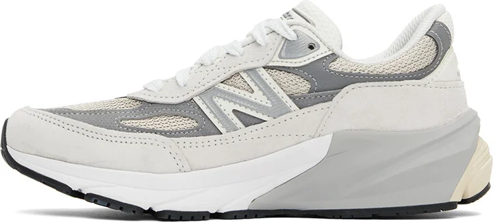 New Balance Gray & White 'Made in USA' 990v6 Sneakers - Image 3