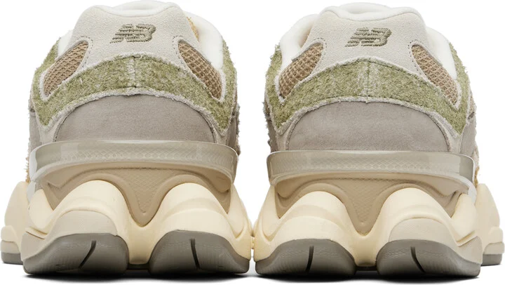 New Balance Green & Beige 9060 Sneakers - Image 2