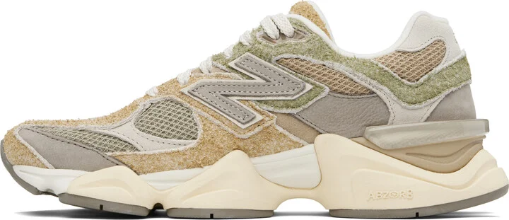 New Balance Green & Beige 9060 Sneakers - Image 3