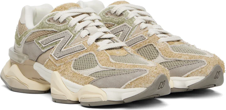 New Balance Green & Beige 9060 Sneakers - Image 4