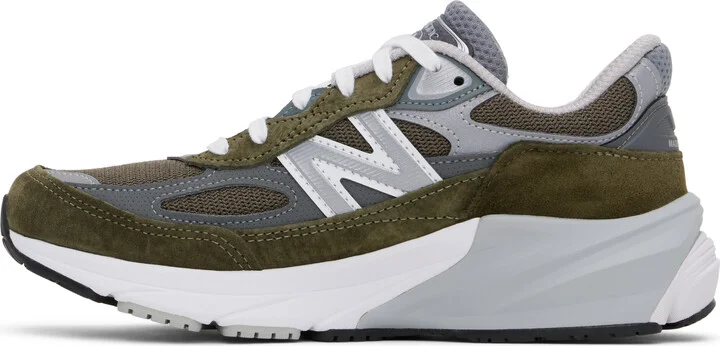 New Balance Green & Gray Made in USA 990v6 Sneakers - Image 3