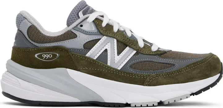 New Balance Green & Gray Made in USA 990v6 Sneakers