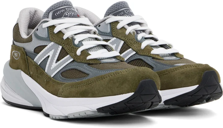 New Balance Green Made in USA 990v6 Sneakers - Image 4