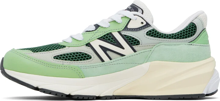 New Balance Green & Off-White 'Made in USA' 990v6 Sneakers - Image 3