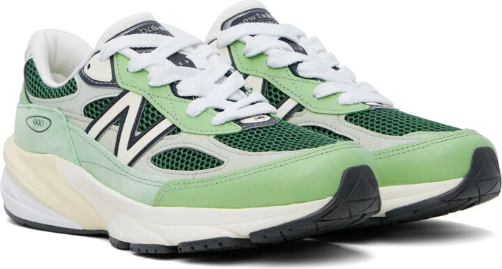 New Balance Green & Off-White 'Made in USA' 990v6 Sneakers - Image 4