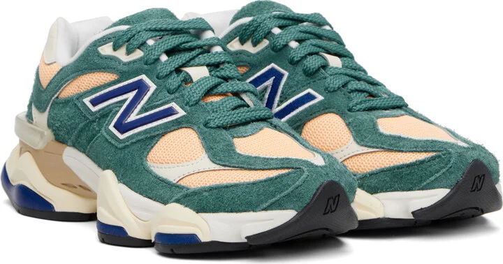 New Balance Green & Orange 9060 Sneakers - Image 4