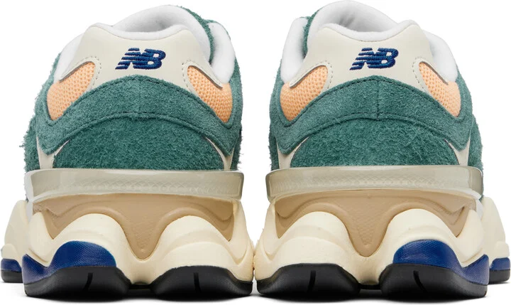 New Balance Green & Orange 9060 Sneakers - Image 2
