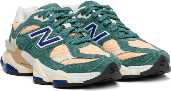New Balance Green & Orange 9060 Sneakers - Image 4