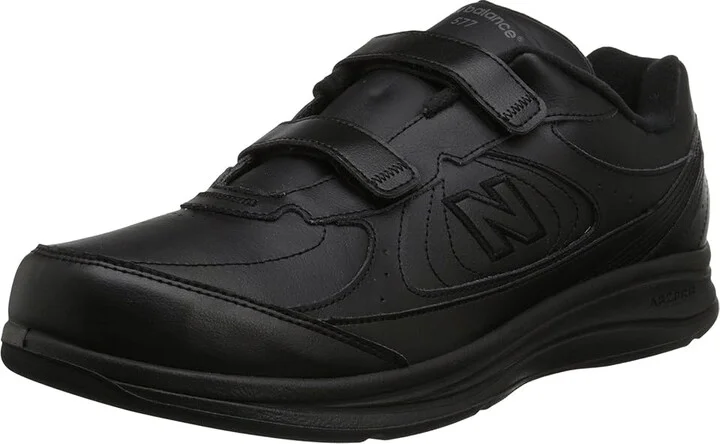 New Balance Hook and Loop 577 Men's Walking Shoes Black : 7 D - Medium, Leather - Image 2