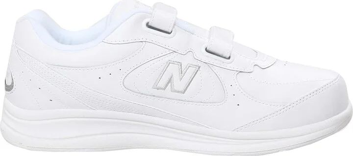 New Balance Hook and Loop 577 Men's Walking Shoes White/White : 7.5 D - Medium, Leather - Image 8