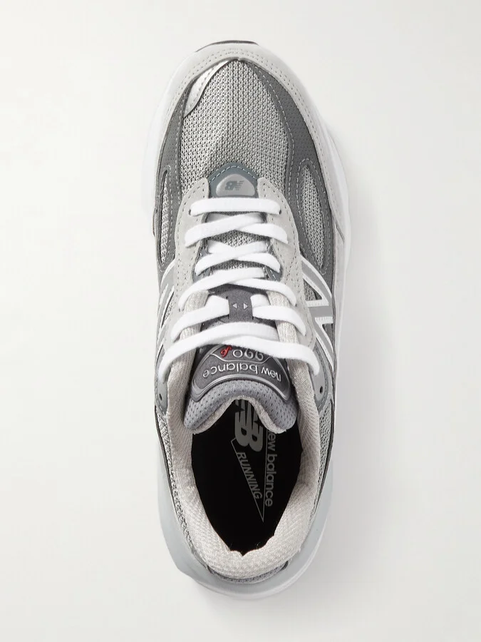New Balance - Made In Usa 990v6 Suede, Leather And Mesh Sneakers - Gray - Image 5