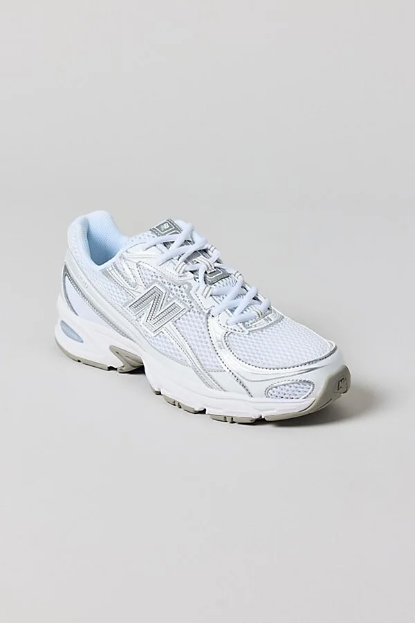 New Balance Men's 740 Athletic Sneaker in White with Silver Metallic and Reflection - Image 3