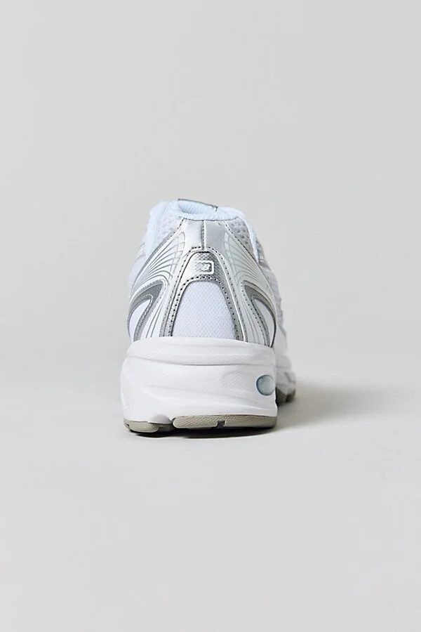 New Balance Men's 740 Athletic Sneaker in White with Silver Metallic and Reflection - Image 4