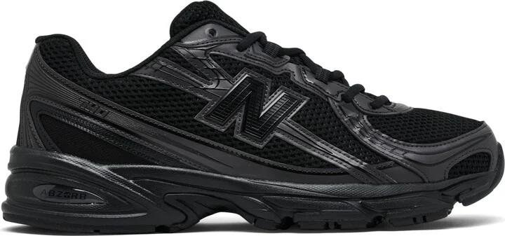 New Balance Men's 740 Casual Sneakers from Finish Line - Black, Black Cement - Image 2