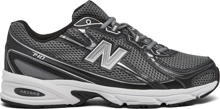 New Balance Men's 740 Casual Sneakers from Finish Line - Black, Black Cement - Image 7