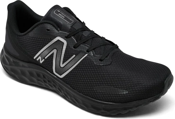 New Balance Men's Fresh Foam Arishi V4 Slip-Resistant Running Sneakers from Finish Line - Black, Metallic