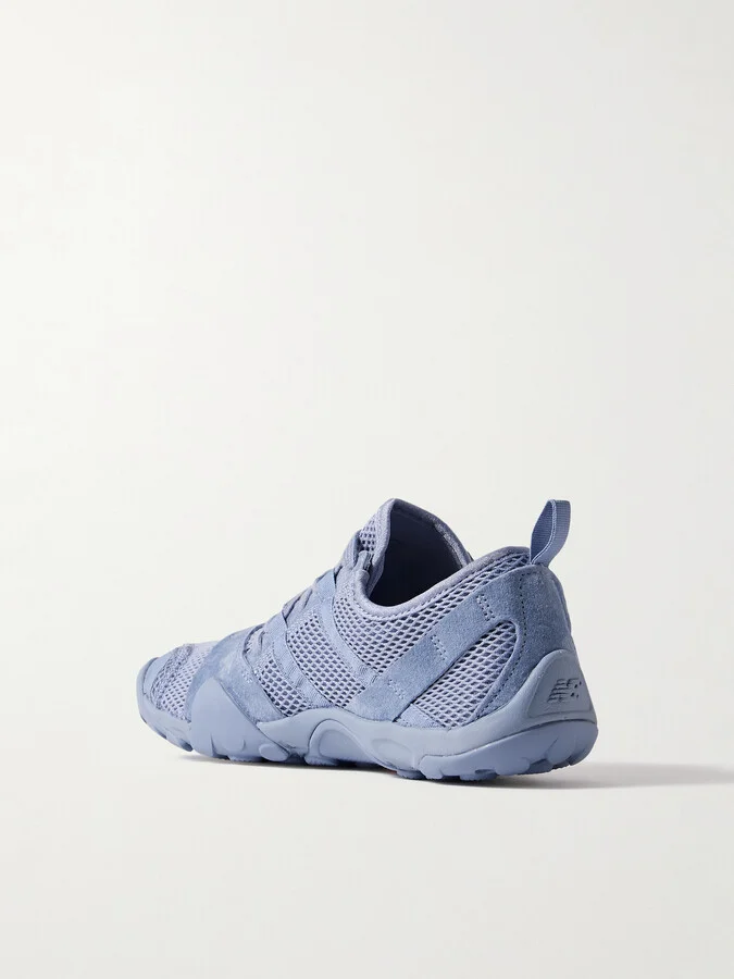 New Balance - Minimus Suede-trimmed Mesh Sneakers - Blue - Image 3