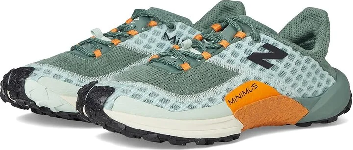 New Balance Minimus Trail v1 Men's Running Shoes Clay Ash/Dark Juniper/Sizzle : 7.5 EE - Wide, Rubber