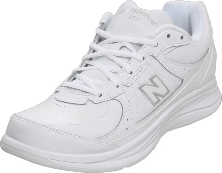 New Balance MW577 Men's Walking Shoes White : 7 D - Medium, Leather - Image 2