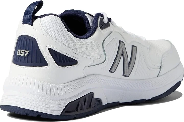 New Balance MX857v3 Men's Shoes White/Navy : 9 B - Narrow, Synthetic/Textile - Image 4