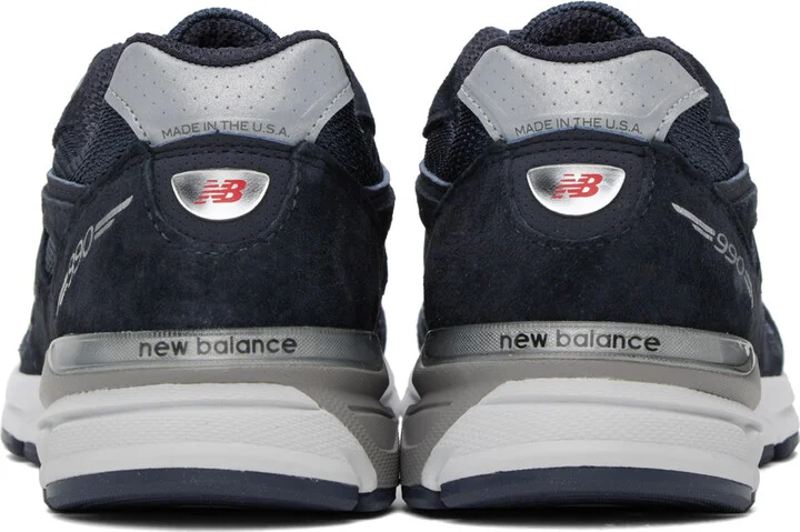 New Balance Navy Made in USA 990v4 Sneakers - Image 2