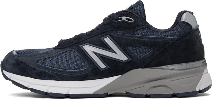 New Balance Navy Made in USA 990v4 Sneakers - Image 3