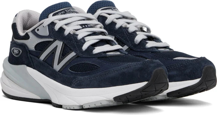 New Balance Navy 'Made in USA' 990v6 Sneakers - Image 4