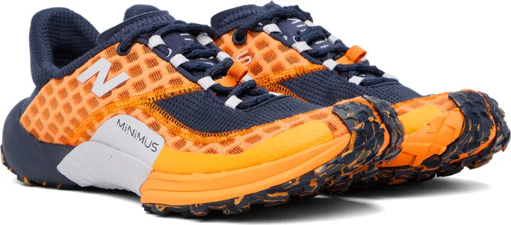 New Balance Navy & Orange Minimus Trail Sneakers - Image 4