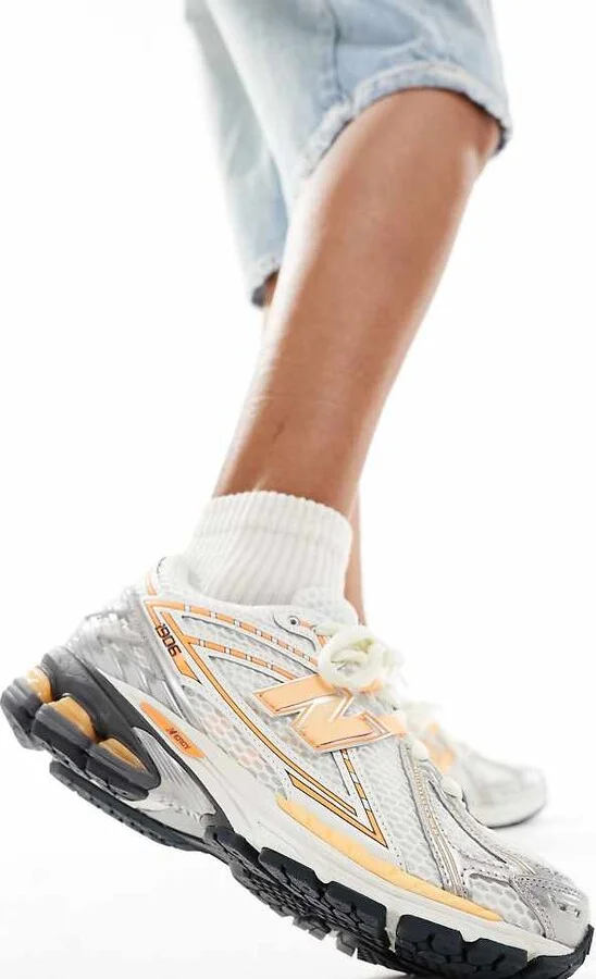 New Balance Neon unisex sneakers in orange- Exclusive to ASOS