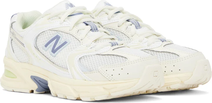 New Balance Off-White & Blue 530 Sneakers - Image 4