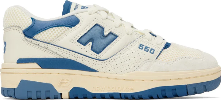 New Balance Off-White & Blue BBW550 Sneakers