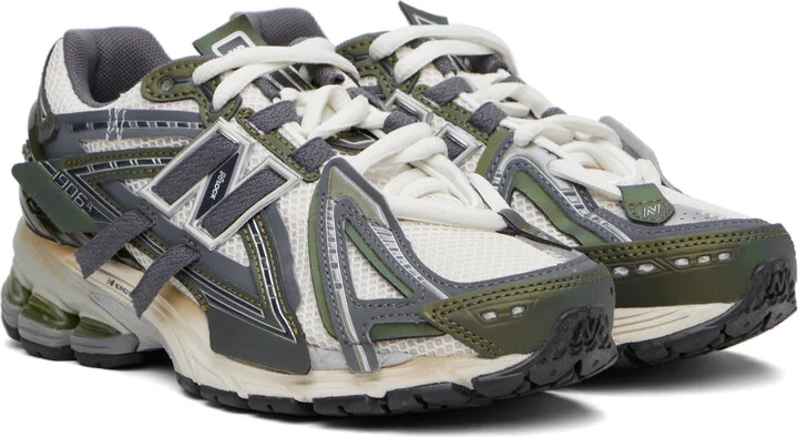 New Balance Off-White & Green 1906A Sneakers - Image 4