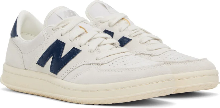 New Balance Off-White & Navy T500 Sneakers - Image 4