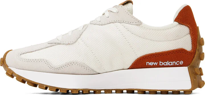 New Balance Off-White & Orange 327 Sneakers - Image 3