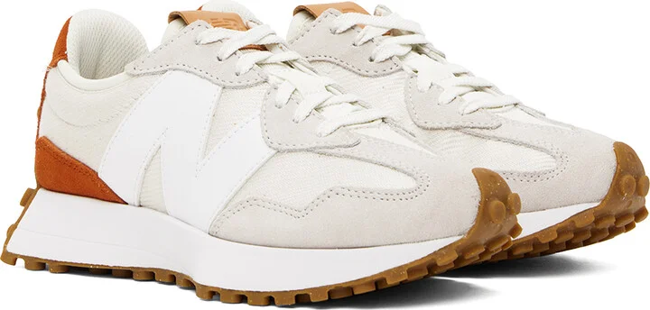 New Balance Off-White & Orange 327 Sneakers - Image 4