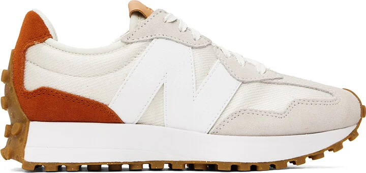 New Balance Off-White & Orange 327 Sneakers