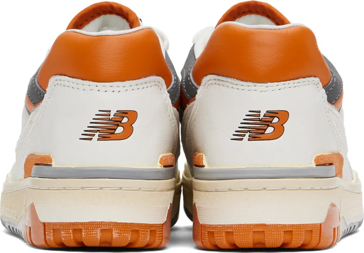 New Balance Off-White & Orange 550 Sneakers - Image 2