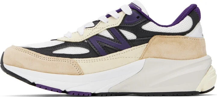 New Balance Off-White & Purple Made in USA 990v6 Sneakers - Image 3