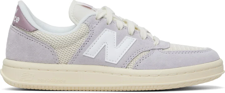 New Balance Off-White & Purple T500 Sneakers