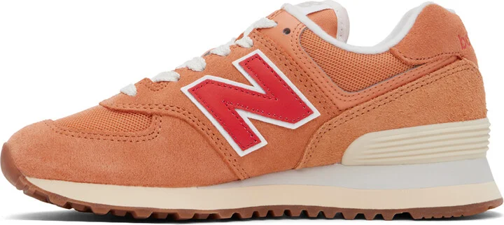 New Balance Orange 574 Sneakers - Image 3