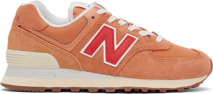 New Balance Orange 574 Sneakers