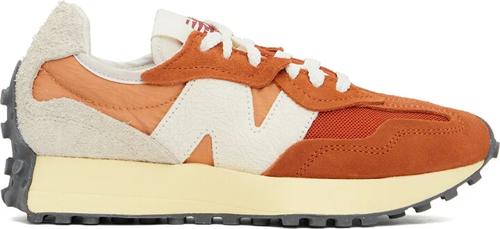 New Balance Orange & Off-White 327 Sneakers