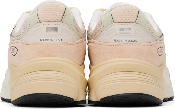 New Balance Pink & Beige 'Made in USA' 990v6 Sneakers - Image 2