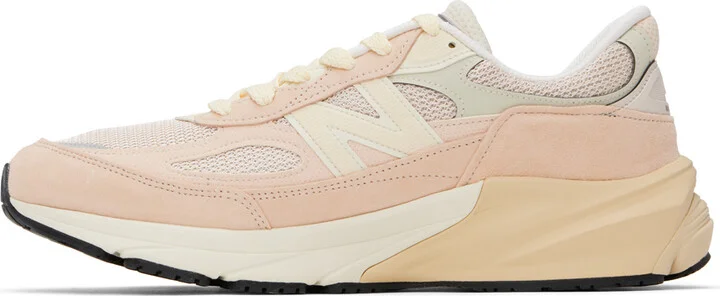 New Balance Pink & Beige 'Made in USA' 990v6 Sneakers - Image 3