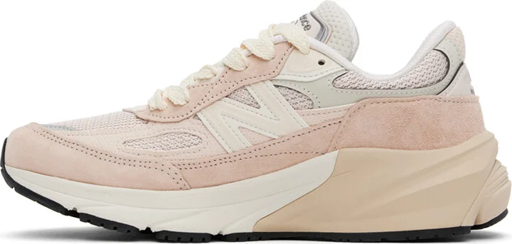 New Balance Pink & Beige 'Made in USA' 990v6 Sneakers - Image 3