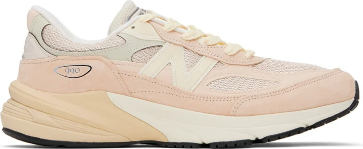 New Balance Pink & Beige 'Made in USA' 990v6 Sneakers
