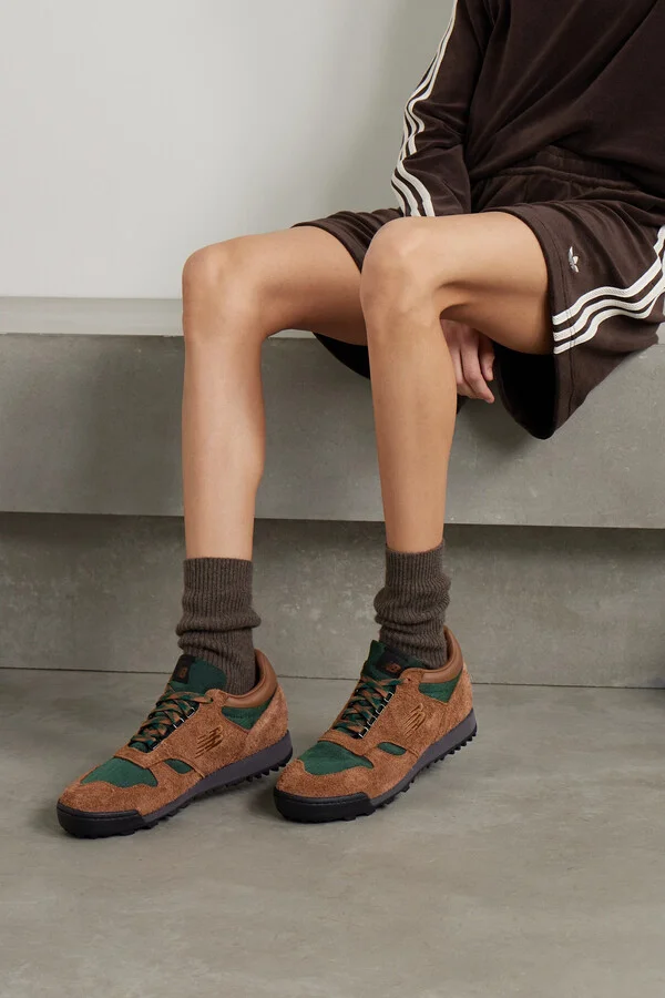 New Balance - Rainier Leather And Cordura-trimmed Suede Sneakers - Brown - Image 2