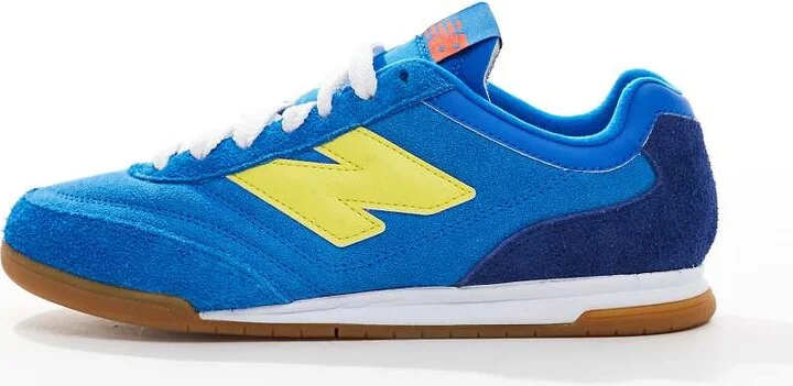 New Balance RC42 gum sole sneakers in blue and yellow - Image 2