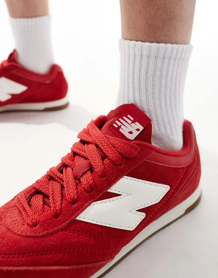 New Balance RC42 rubber sole sneakers in red and white - Exclusive to ASOS - Image 3